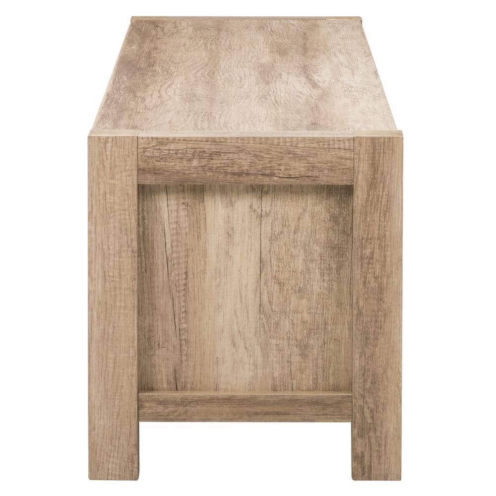 Joliet Chunky Style Warm Beige TV Bench with Duotone Cabinets