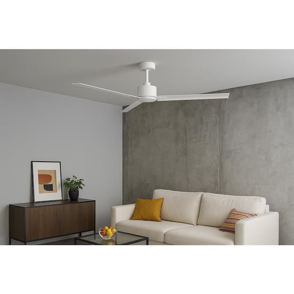 Indy 72.0 in. Indoor/Outdoor Matte White Ceiling Fan with Remote Control
