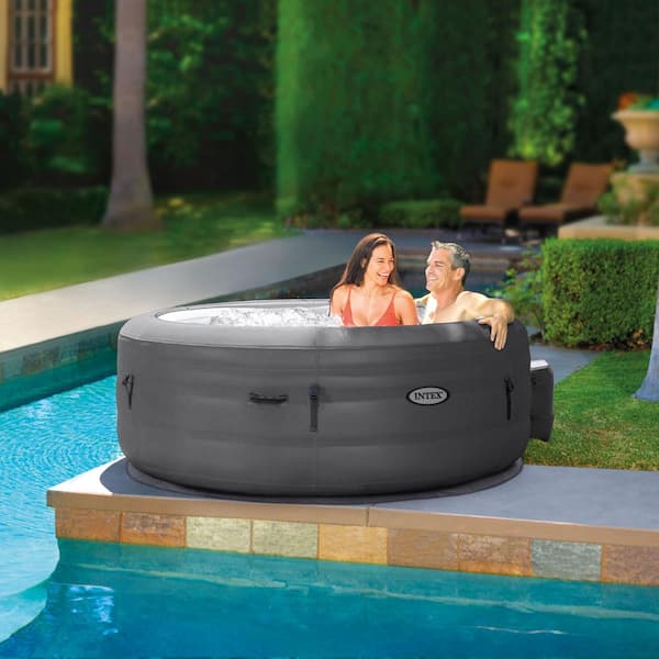 Intex 4-Person 100-Jet Inflatable Hot Tub with Insulated Cover and