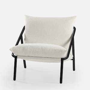 Audrey Boucle Metal Sling Accent Arm Chair