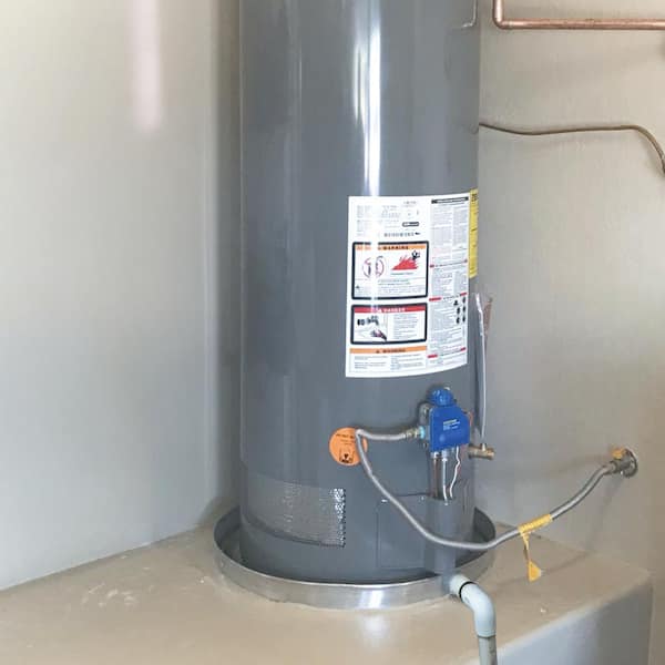 Aluminum Tankless Water Heater Drain Pan with PVC Fitting