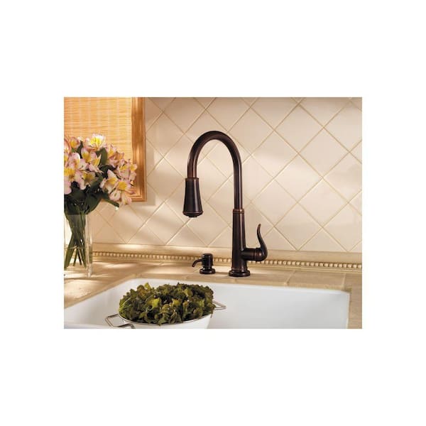Ashfield Single-Handle Pull-Down Sprayer Kitchen Faucet in Rustic Bronze Ashfield Single-Handle Pull-Down Sprayer Kitchen Faucet in Rustic Bronze