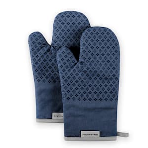 Asteroid Silicone Grip Blue Willow Oven Mitt (2-Pack)