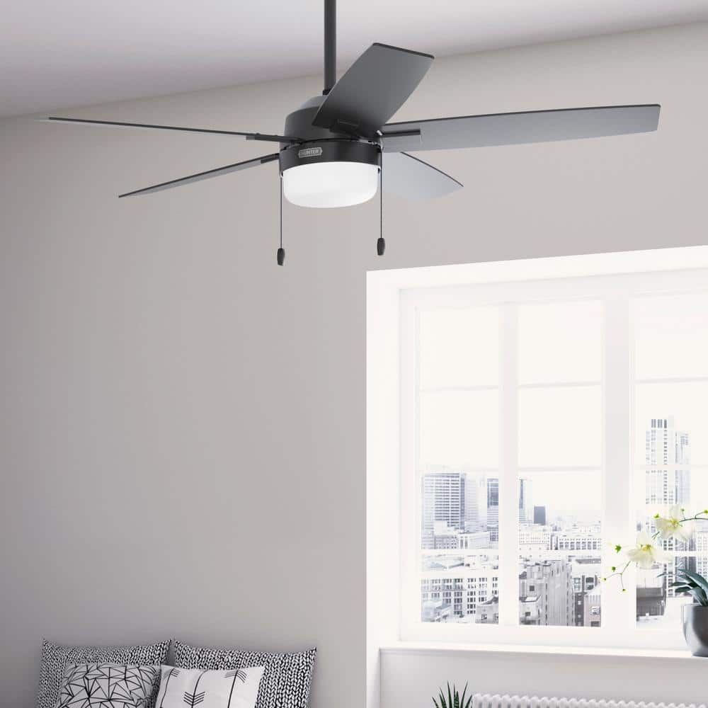 Anisten 52 in. ENERGY STAR Matte Black Indoor Ceiling Fan with LED Light Kit and Pull Chain price history on PriceWatchPro