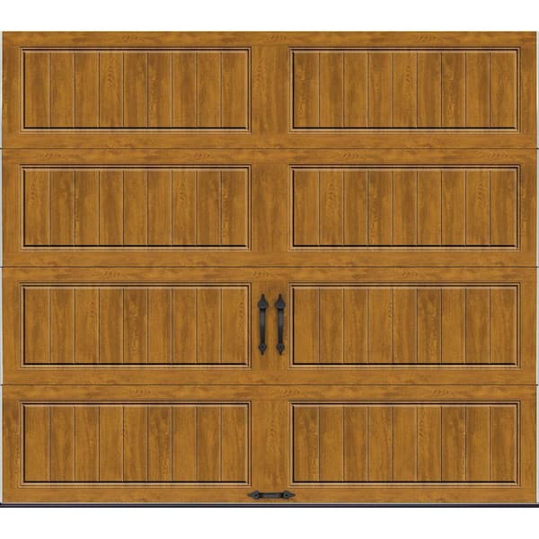 Clopay Gallery Steel Long Panel 8 ft x 7 ft Insulated 6.5 R-Value Wood Look Medium Garage Door without Windows