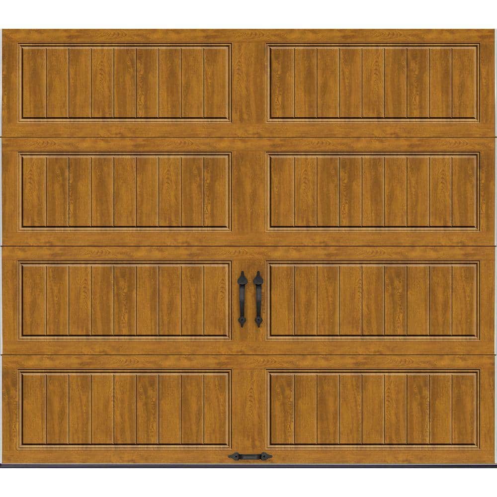 Gallery Steel Long Panel 8 ft x 7 ft Insulated 18.4 R-Value Wood Look Mediu