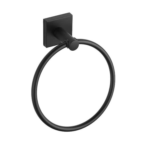Avalon Wall Mounted Hand Towel Holder 6.11 in. Matte Black