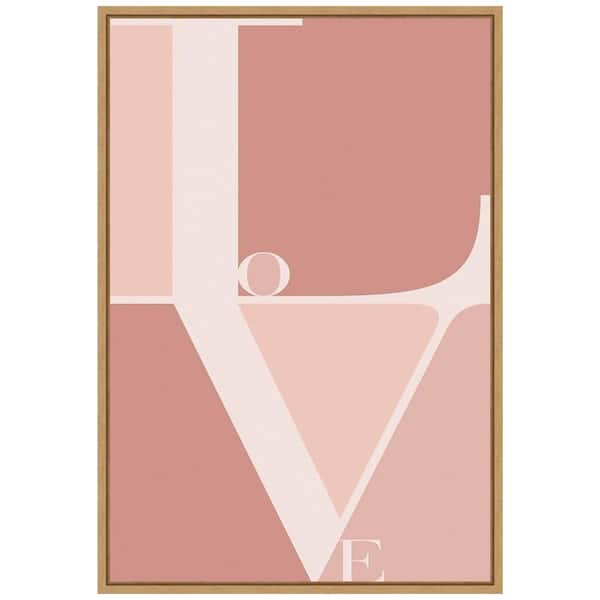 Amanti Art 16 in. x 23.25 in. Love Valentine's Day Holiday Framed Canvas Box Wall Art