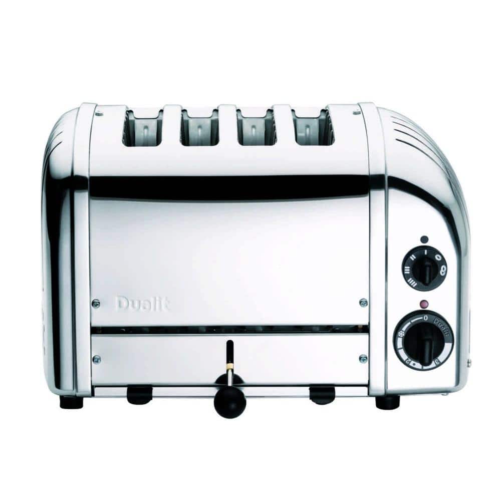 T-FAL AVANTE DELUXE 4-Slice Bagel Wide Slot TOASTER White Chrome TESTED  WORKS