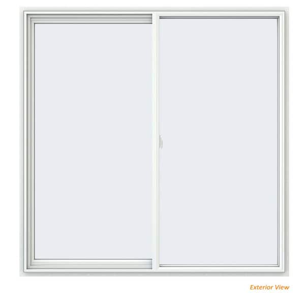 JELD-WEN 59.5 in. x 59.5 in. V-2500 Series White Vinyl Left-Handed