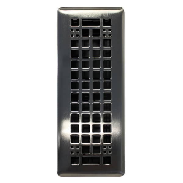 Modern Homes 3 in. x 10 in. Egg Crate Floor Register Antique Nickel Single Pack