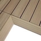 1/6 ft. x 1 ft. Quick Deck Composite Deck Tile Inside Corner Fascia in Canadian Maple (2-Pieces/Box)