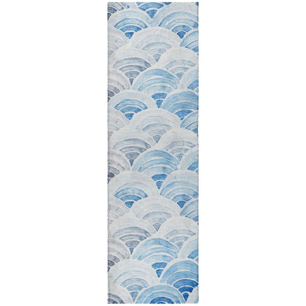 Dream Shag Premium Machine Washable Abstract ADS184 Blue 2 ft. x 7 ft. Runner Rug price history on PriceWatchPro