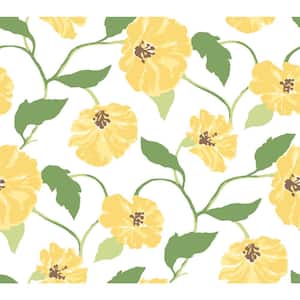 Lemon Grove Yellow Jungle Garden Peel & Stick Wallpaper Approx. 34.2 sq. ft.
