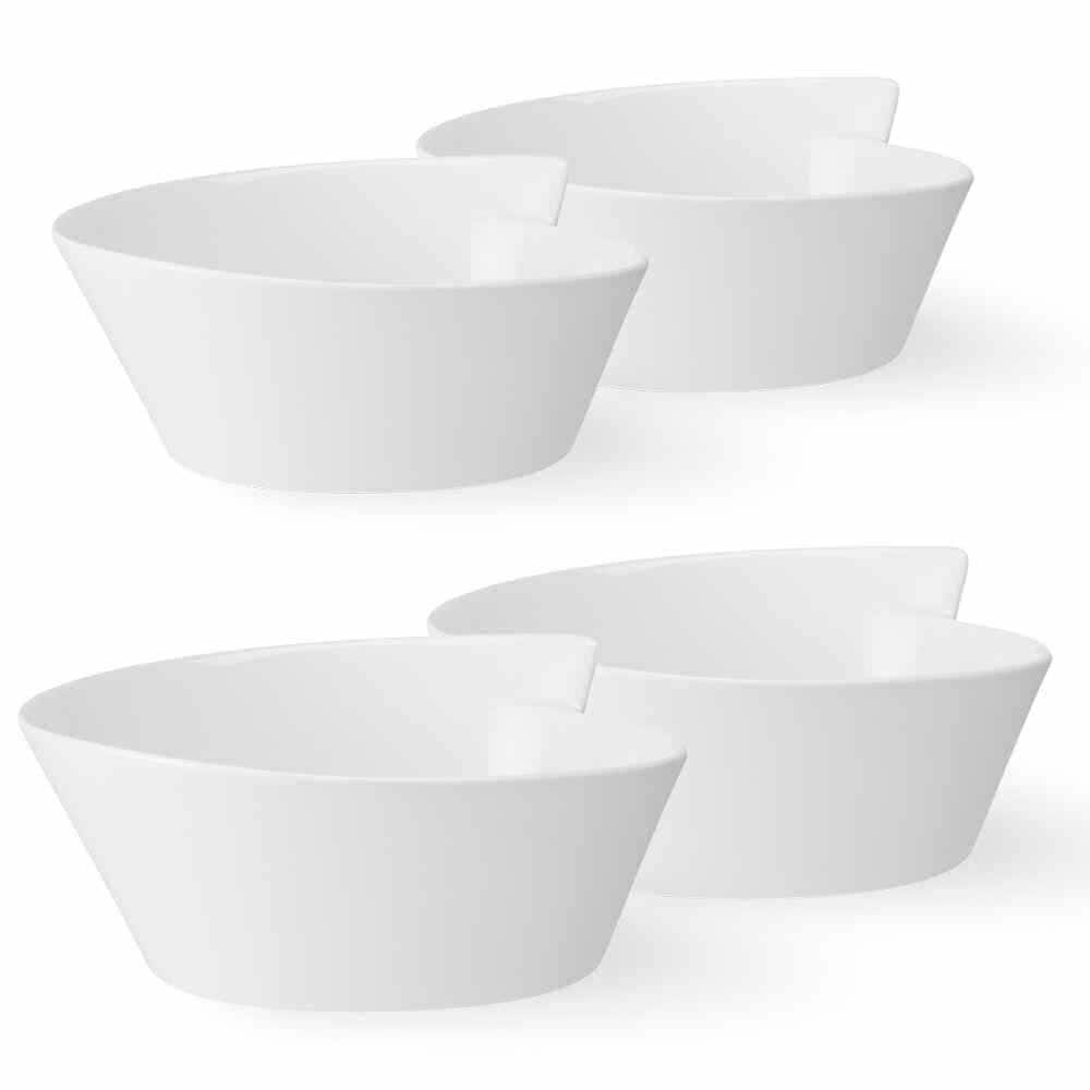 Villeroy & Boch New Wave Set of Four 20 fl. oz. White Porcelain