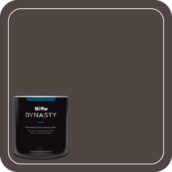 BEHR DYNASTY 1 qt. #790B-7 Bitter Chocolate Satin Enamel Interior Stain-Blocking Paint and Primer