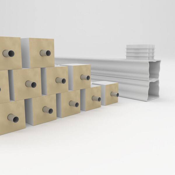 Ekena Millwork Fiberthane Oxford Balustrade 84 in. L x 38 in. H Fiberglass Railing Kit