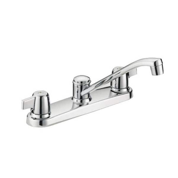Unbranded Two Handle Standard Kitchen Faucet in Brushed Nickel