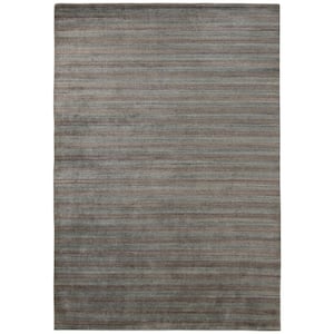 Raffia Kinston Dark Gray 2 ft. x 3 ft. Striped Wool Blend Area Rug