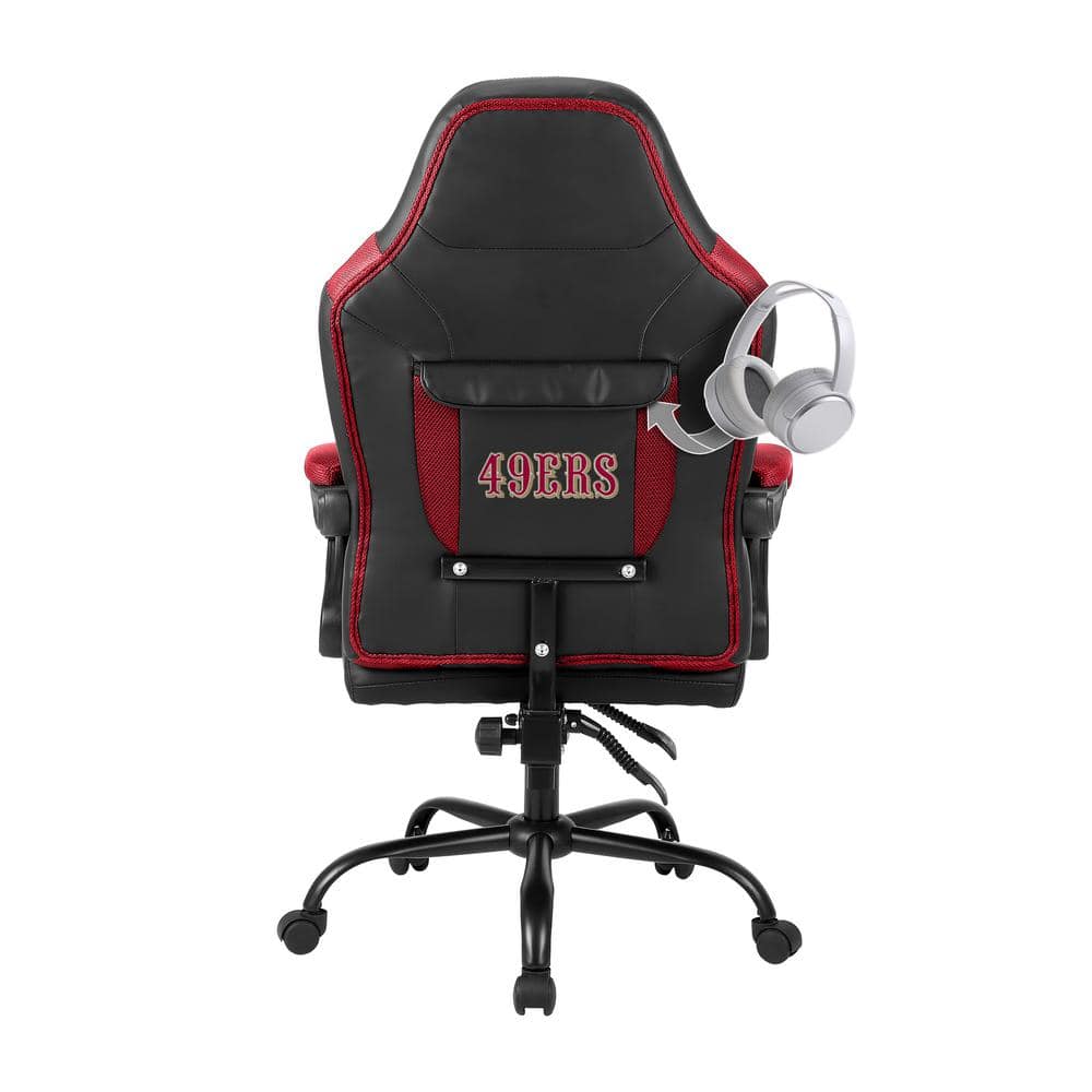 San Francisco 49ers Black and Red High-Back Mesh Office Chair