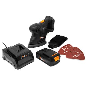 20-Volt Max Cordless Detailing Palm Sander with 2.0 Ah Lithium-Ion Battery and Charger
