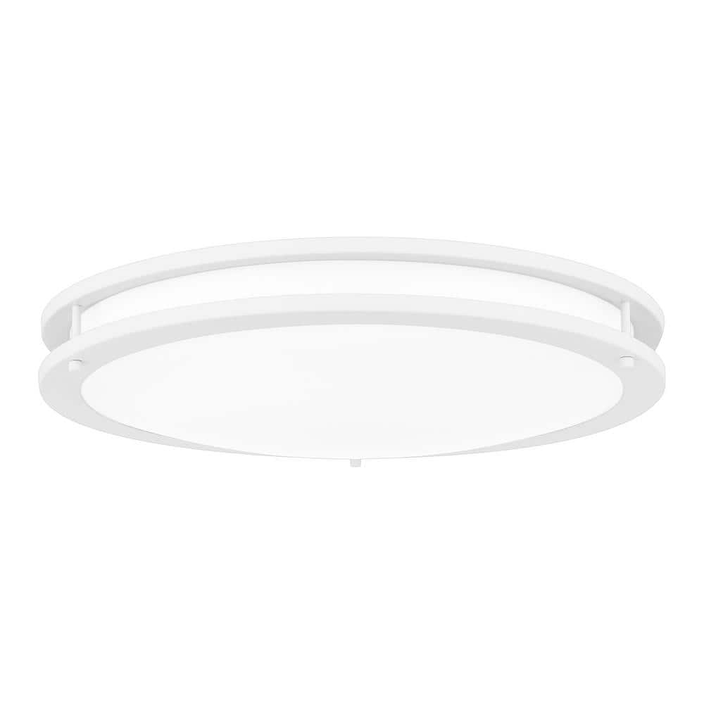 Quoizel Euclid 24 in. White Lustre LED Semi-Flush Mount EUC1624W - The ...