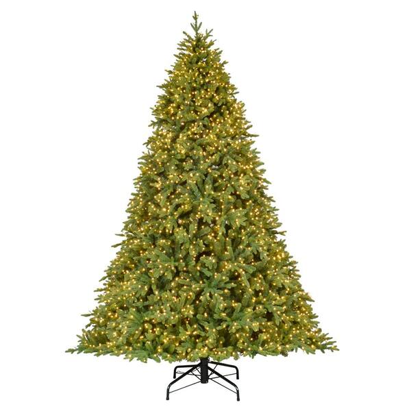 Home Accents Holiday 9 ft. Pre-Lit LED Spruce Artificial Christmas Tree with 3,900 Warm White Micro Lights