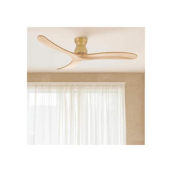 Swell Flush 60.0 in. Indoor/Outdoor Heritage Brass Ceiling Fan with Remote Control