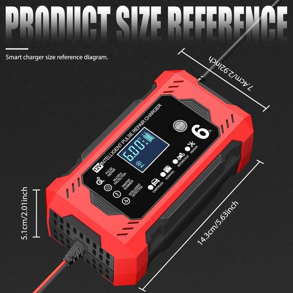12V 6A Automatic Smart Trickle Battery Charger Maintainer