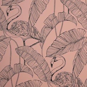 Mulholland Pink Flamingo Paper Wallpaper