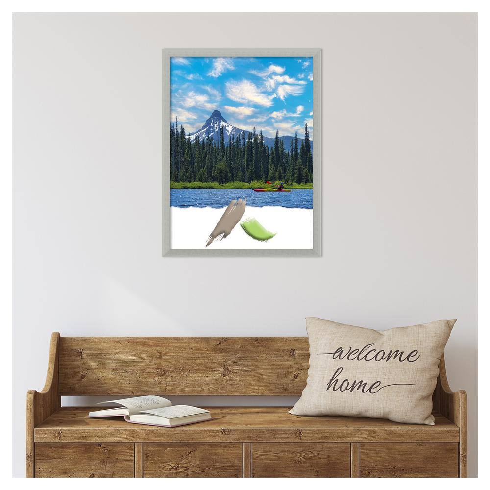 Silver Leaf Distressed Wood Rectangular Picture Frame