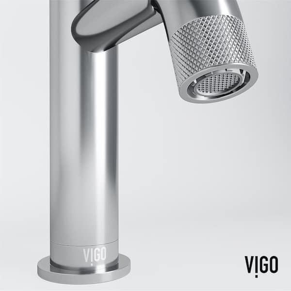 VIGO LAVATORY SINGLE outlet HOLE FAUCET CHROME MODEL # VG01030CH.