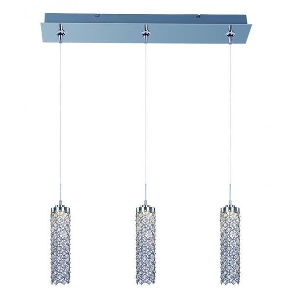 CLI Coit 3-Light Polished Chrome LED Pendant