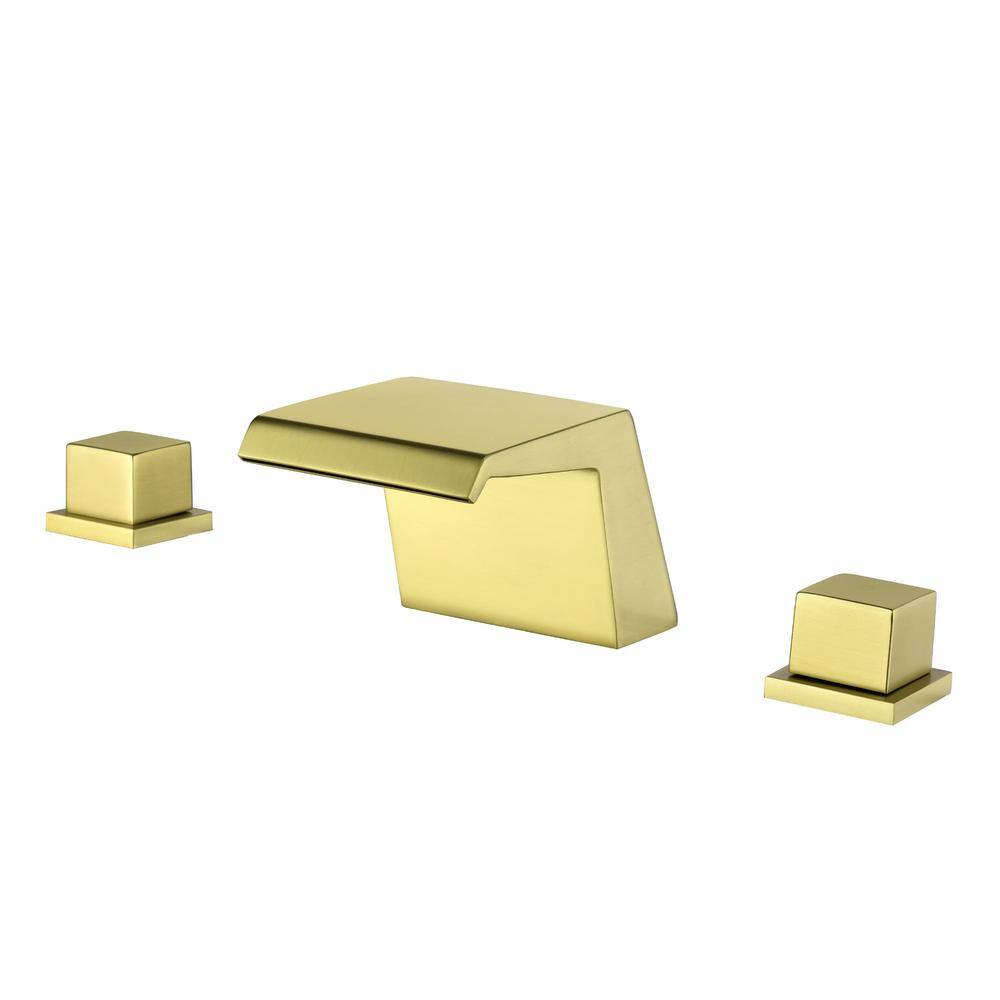 FLG 2Handle Tub Deck Mount Roman Tub Faucet 3 Hole Waterfall Bath Tub