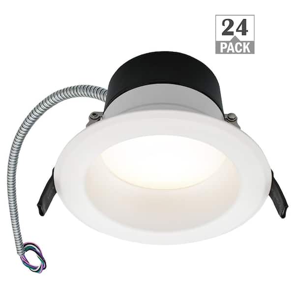 Capella 4 in. Commercial Downlight 120-277 Volt Integrated Recessed Trim Light Adjustable CCT Lumen Wattage (24-Pack)