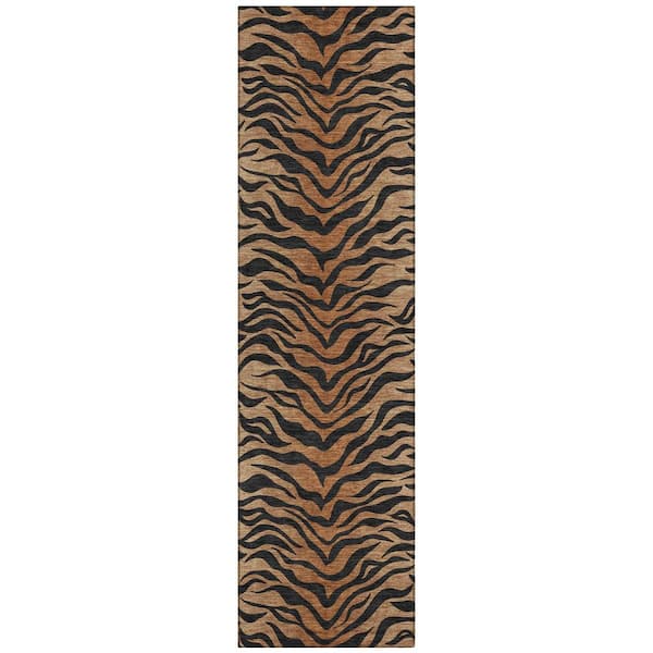 Chantille Machine Washable Indoor/Outdoor Abstract ACN2925 Rust 2 ft. x 7 ft. Runner Rug