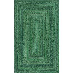 Braided Chindi Green 5 ft. x 8 ft. Area Rug