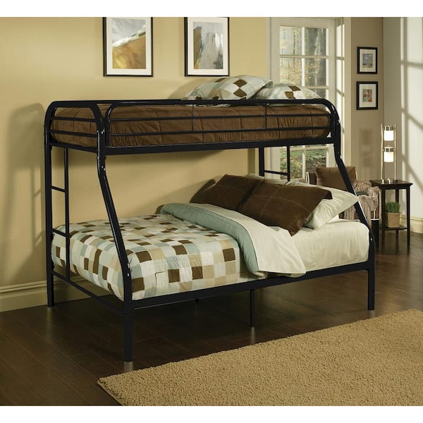 Acme Furniture Tritan Black Twin Over, Queen With Twin Bunk Bed