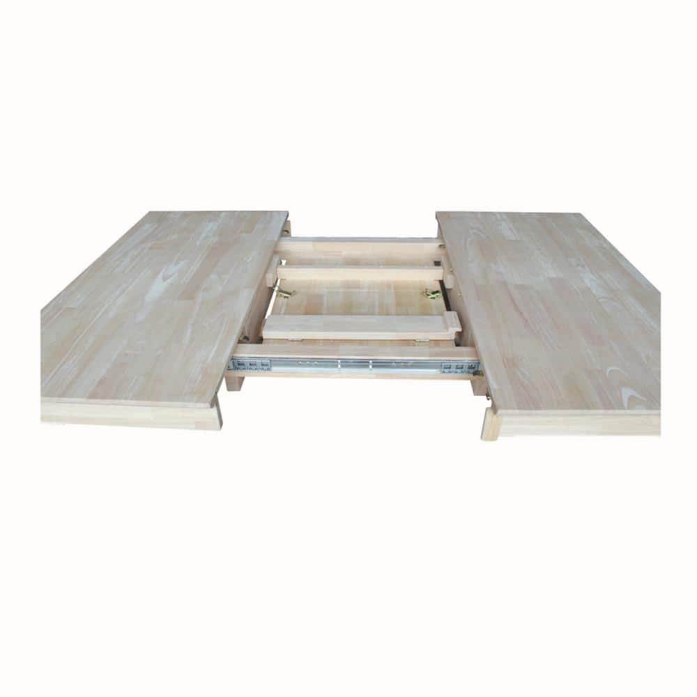 Java Butterfly Leaf Extendable Unfinished Wood Dining Table