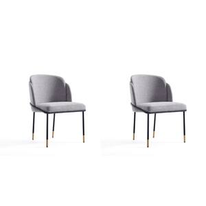 Flor Grey Twill Dining Chair (Set of 2)