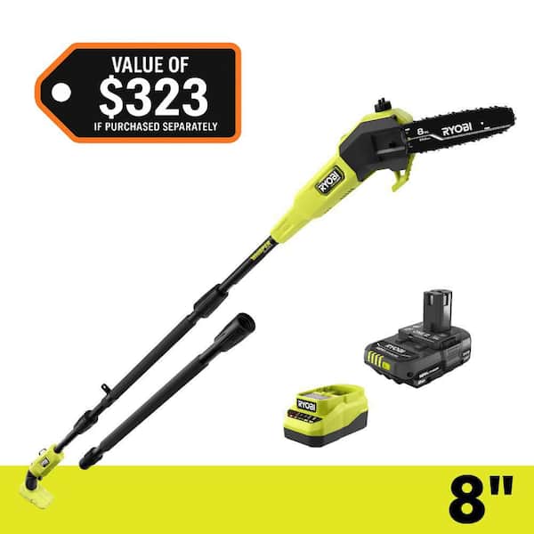 ONE+ HP 18V Brushless Whisper Series 8 in. Cordless Battery Pole Saw with 2.0 Ah Battery and Charger
