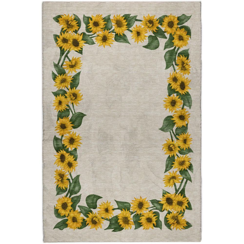 Dream Shag Premium Machine Washable Abstract ADS172 Yellow 8 ft. x 10 ft. Area Rug price history on PriceWatchPro