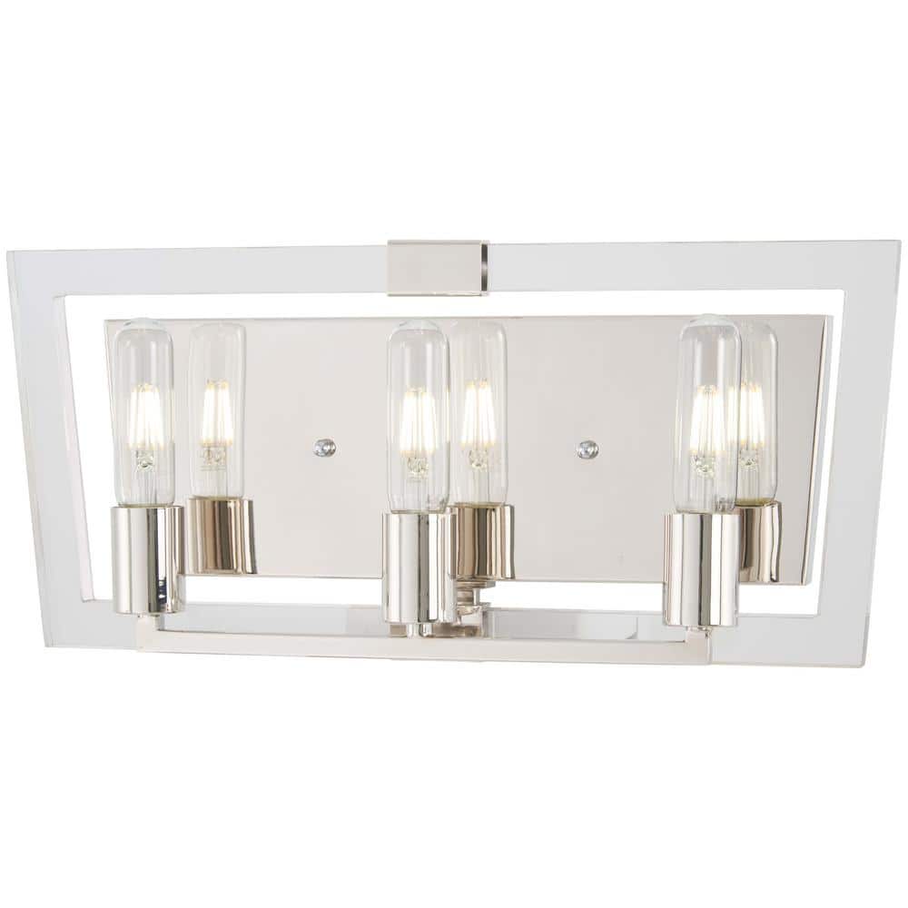 Crystal Chrome 3-Light Polished Nickel Vanity Light price history on PriceWatchPro