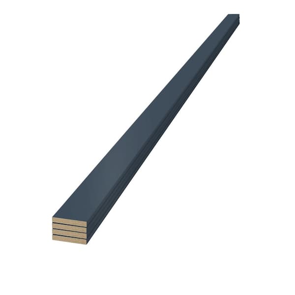 Edge 1 in. x 4 in. x 8 ft. Timeless MDF Boards Cavalry Blue Smooth Trim (4-Pack)