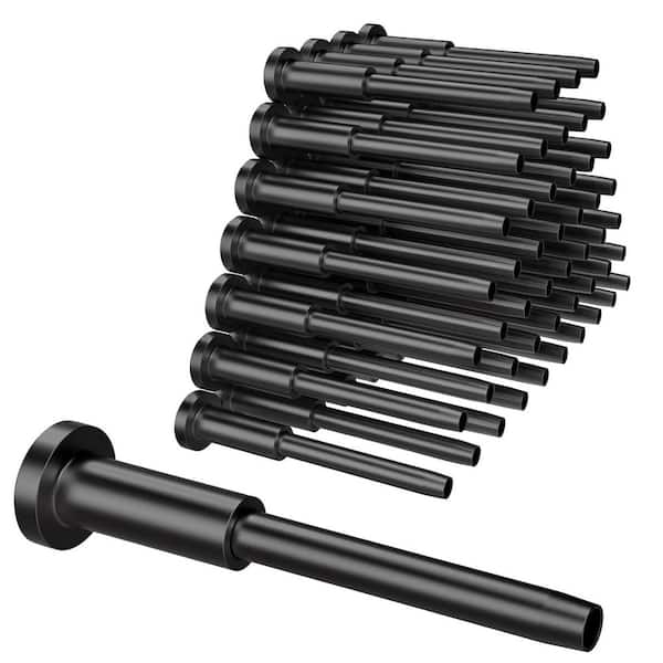 50-Pack Black Stainless Steel Invisible Receiver and Swage Stud End Cable Railing Hardware for Wood Metal Posts