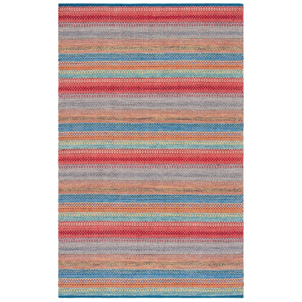 Nomadic Charm Handwoven Cotton Kilim Rug - Blue 3' x 5'
