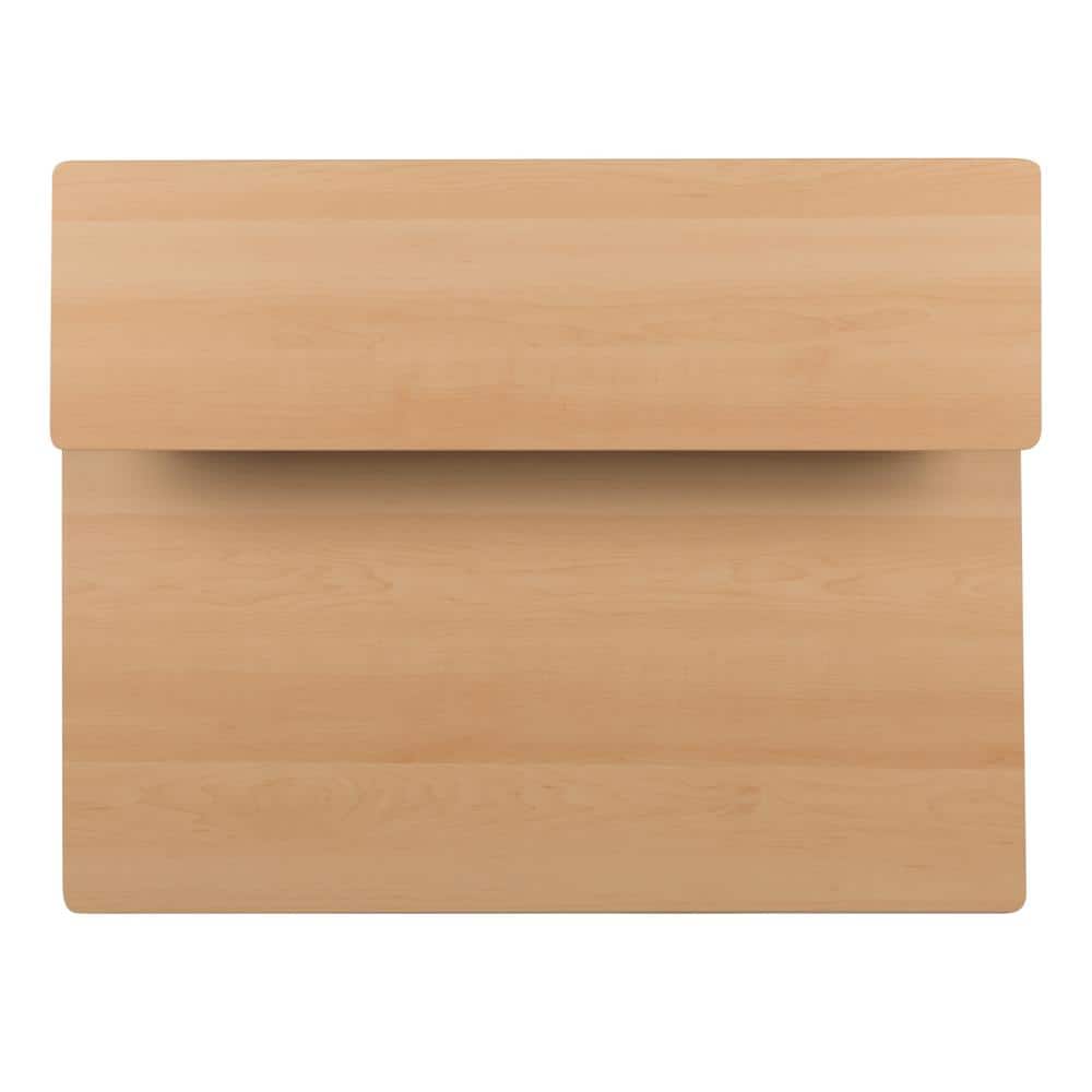 Clifton 28" Maple and Silver Compact Computer Desk with Storage Shelves