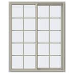 47.5 in. x 59.5 in. V-4500 Series Desert Sand Vinyl Right-Handed Sliding Window with Colonial Grids/Grilles