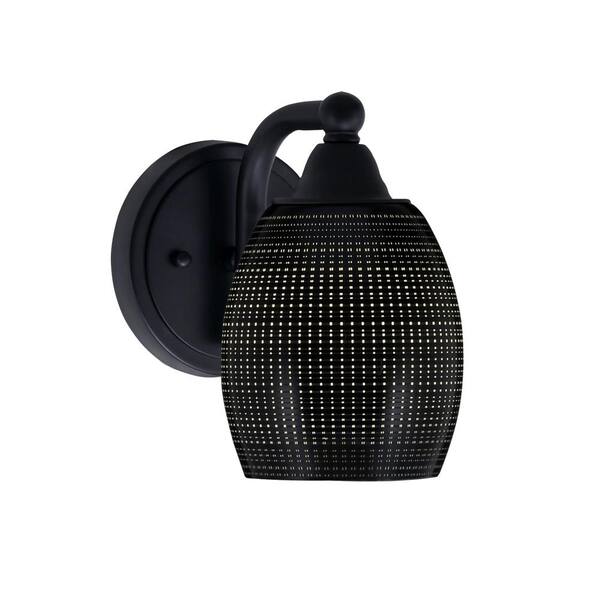 Unbranded Madison 5 in. 1-Light Matte Black Wall Sconce with Standard Shade