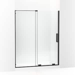 Echelon 56-60 in. W x 72 in. H Sliding Frameless Shower Door in Matte Black